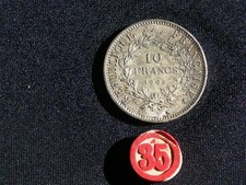 lot N° 35 piece 10 francs hercule argent 1965