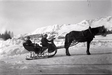 Portrait famille traîneau