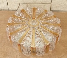 Plafonnier en verre années 70