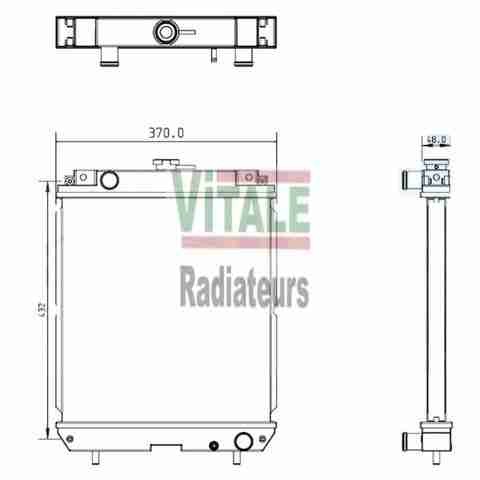 Radiateur kubota serie 3 - radiateur,