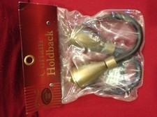 New Vintage Look Pair Curtain Tie Back Holder Black Color Curtain Holder