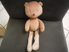 330/ doudou peluche ours beige marron NATALYS 29cm