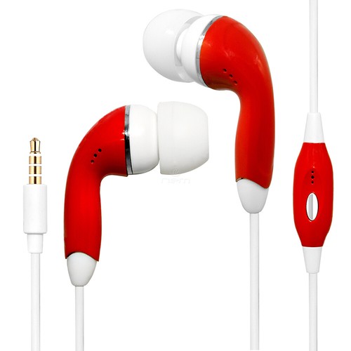 Red color stereo 5mm audio - red,