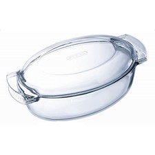 pyrex cocotte ovale 4.5l verre