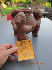 Joli Pot Terre Cuite Jarre aux trois idoles Mexique Colima Art Ethnique Amérique