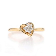 Or Jaune Diamant Coeur Bague
