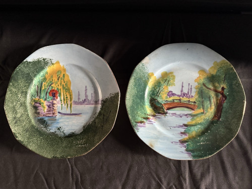Lot assiettes decoratives - lot,