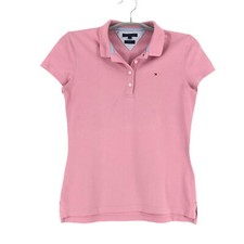TOMMY HILFIGER T-Shirt À Col Polo Slim Rose Femme Taille S