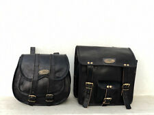 Sacoches De Moto En Cuir Noir