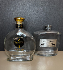 Lot 2 bouteilles flacons verre