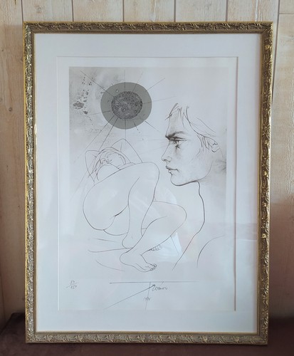 Lithographie noir couple - noir, "couple"