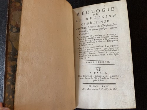 Livre xviie apologie de - apologie, la