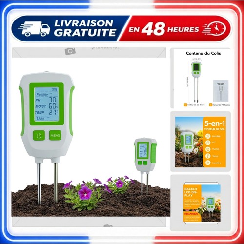 Humidimètre sol en 1 - humidimètre, de