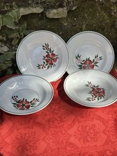 4 Assiettes Creuses HBCM CREIL MONTEREAU  modèle SIMONE