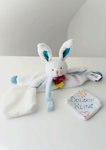 Doudou plat lapin jaune - doudou,
