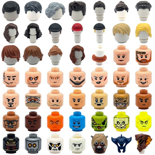 Lego têtes cheveux - et, pour