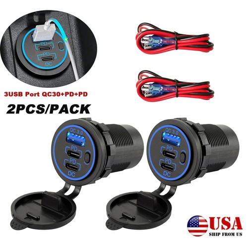 2pcs car usb outlet - 2pcs,