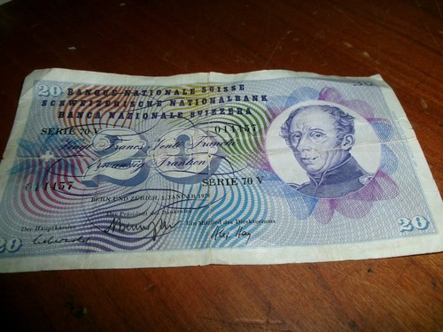 Ancien billet francs - ancien, 20