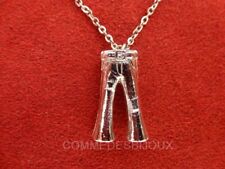 Collier "Jean Pattes d'Eph" argenté Coupe Evasée Années 70's - Bijoux Vintage