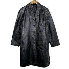 Veste Gabardine En Cuir Noir