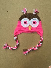 Baby Crochet Owl Hat, Handmade
