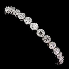 Bracelet argent 925 plaqué or blanc avec cubic zirconium tres brillants