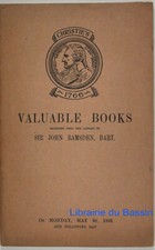 Valuable books selected from the library of Sir John Ramsden Collectif 1932