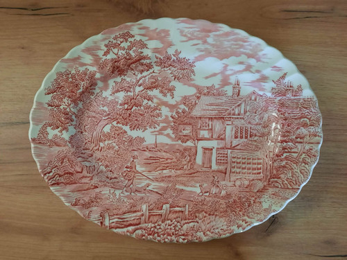 Plat ovale faïence - plat,