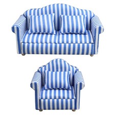 1:12 Dollhouse Miniature Sofa Modèle de scène miniature pour la décoration