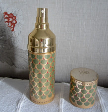 Ancien flacon atomiseur étui vintage métal + recharge EDC "Impëriäle" 90 ml VIDE