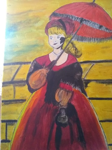 Tableau huile femme - tableau,