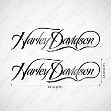 Lot de 2 stickers HARLEY Noir brillant 20 cm autocollant custom tuning réservoir