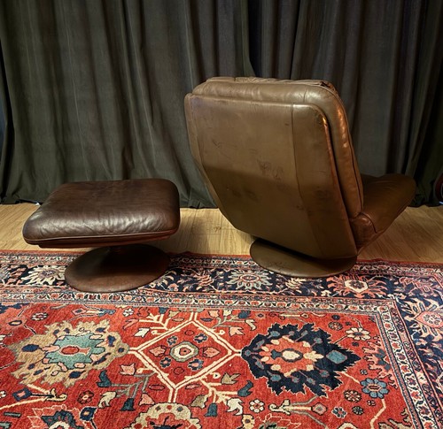 Fauteuil ottoman sede cuir - fauteuil,
