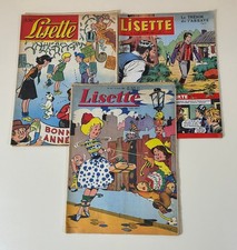 Lot 3 Lisette n°1 Janvier 1961, n°3 Janvier 1963 et n°10 Mars 1960