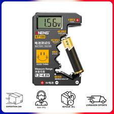 Testeur de Pile Numérique Précis Universel- AA, AAA, C, D, 9V, piles bouton