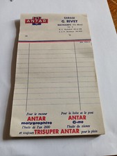 Facturier  ANTAR années 50 (18X11cm)