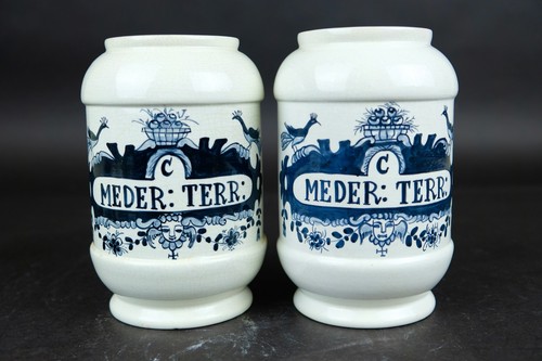 Paire pots apothicaires - de,