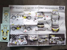Decalque decal Renault Clio Kit Car Super 1600 Rallye de Wallonie 2002