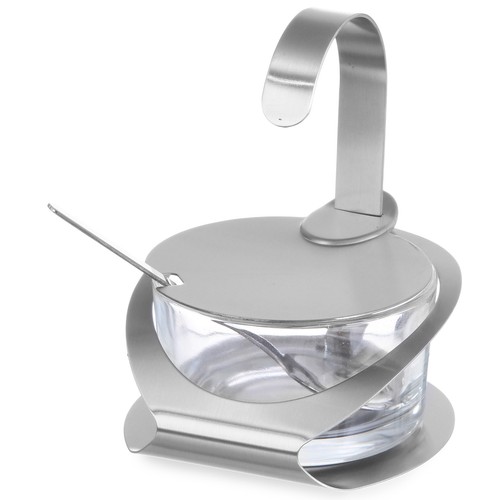 Sucrier verre inox avec - inox,