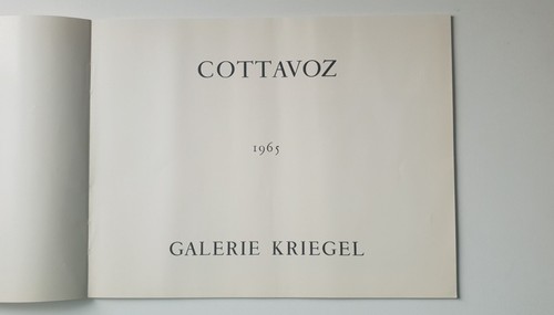 Cottavoz rare catalogue - cottavoz,