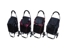 GRAND Chariot de courses pliable en ALUMINIUM - 6 roues solide Escalier Trottoir