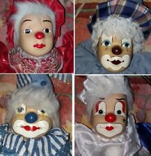 4 clown murale sur sa balançoire Marionnette et 1 parapluie 58 cm