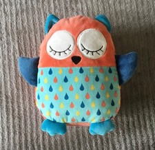 Peluche Doudou Hibou Chouette bleu orange jaune 22cm Vertbaudet Simba Toys