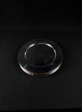 Set de 8 plats rond ou sous assiettes de présentation en inox vintage