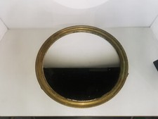 PLATEAU CENTRE de TABLE, ancien , joli plateau Laiton bois MIROIR art deco