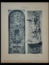 FONTAINES EN Grès  ART NOUVEAU, SELMERSHEIM, BIGOT, MULOT - 2 PLANCHES 1901