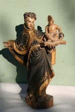 statue en bois religieux St Antoine de Padoue XVIII ème.