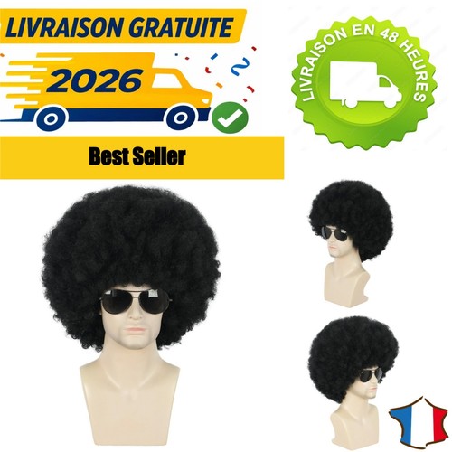 Perruque afro frisée noire - perruque,
