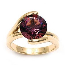 Bague Femme T54 Améthyste Cz