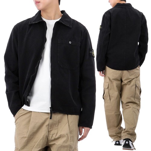 Stone island chemise zippée - stone, chemise-zippée